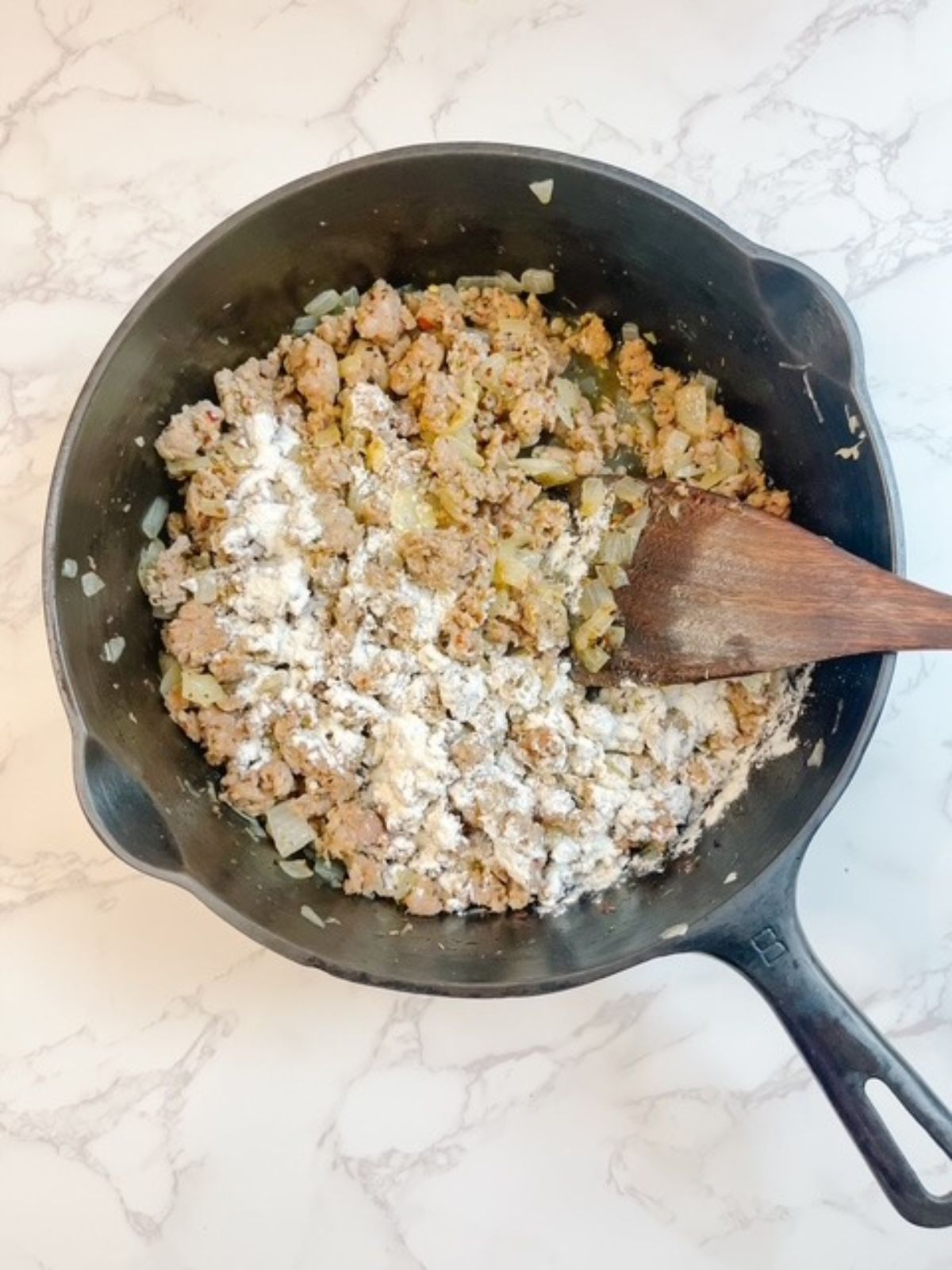 add thickener (flour)