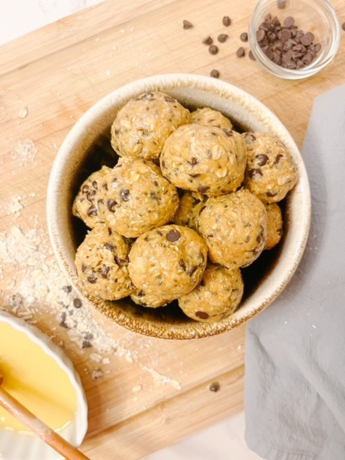 energy balls rolled in bowl