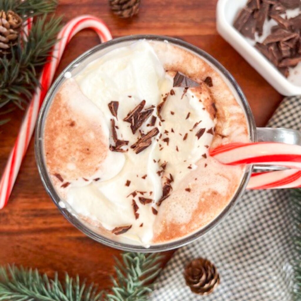 Dark hot cocoa is an easy to make winter drink perfect for the holidays.