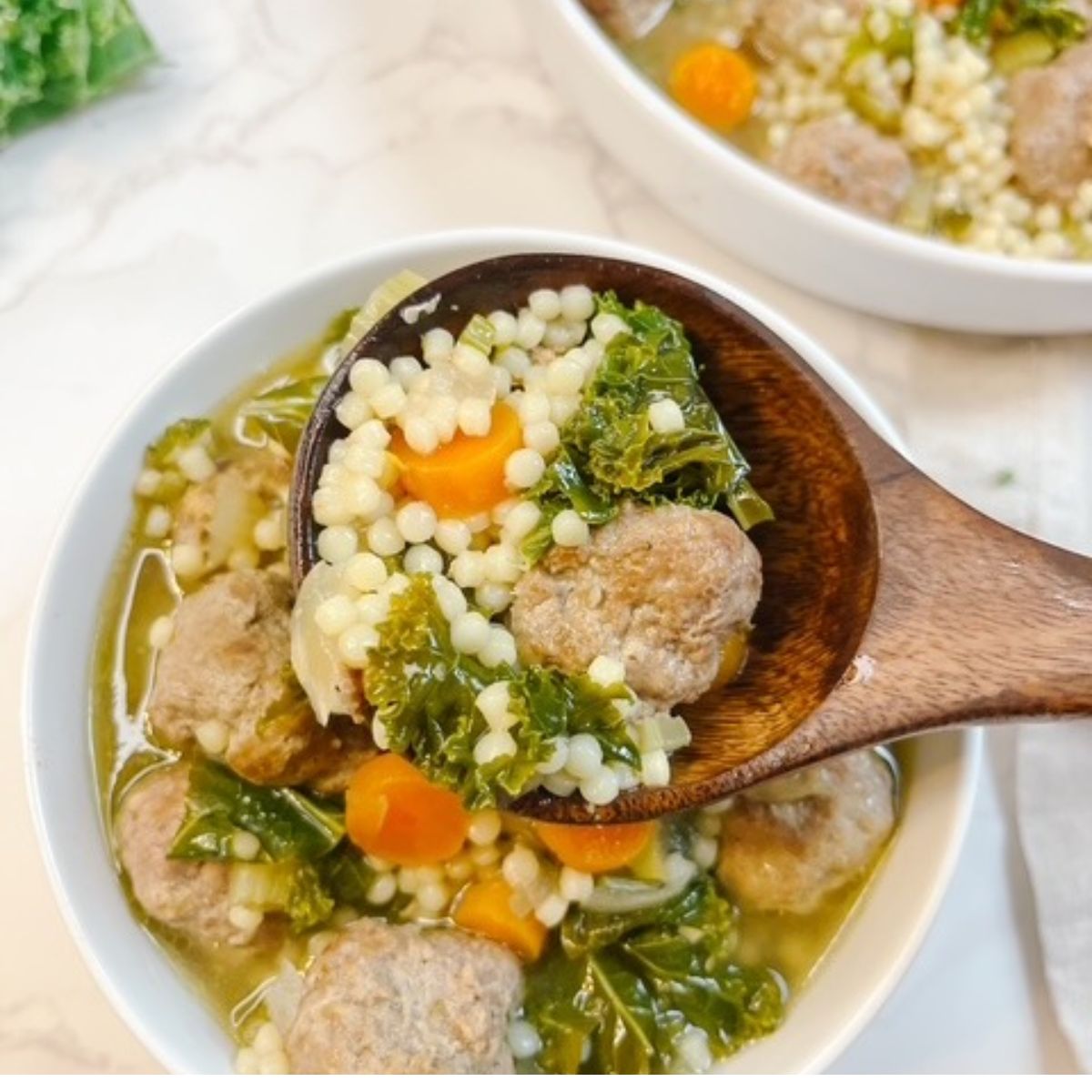 This wooden soup ladle is great for dishing out soup!