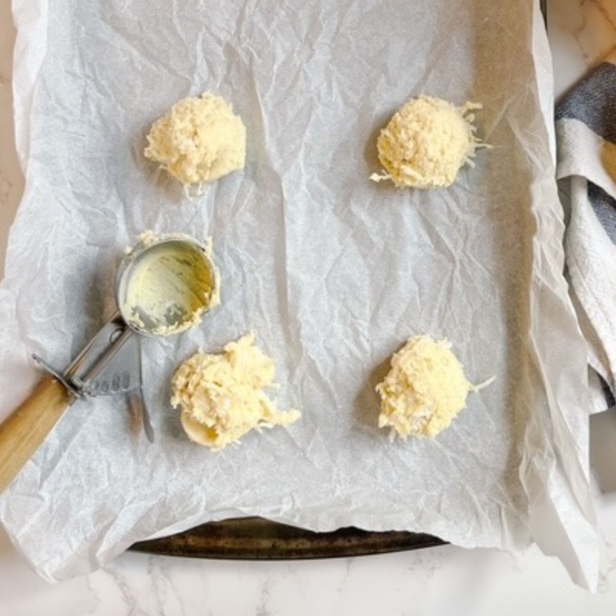 Use a vintage cookie scoop to make perfectly sized cookies!