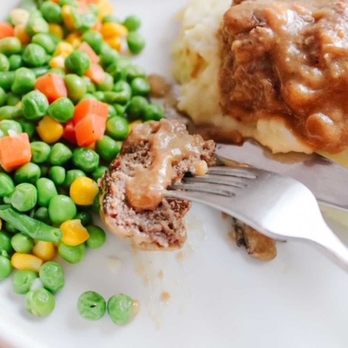 eating Salisbury steak