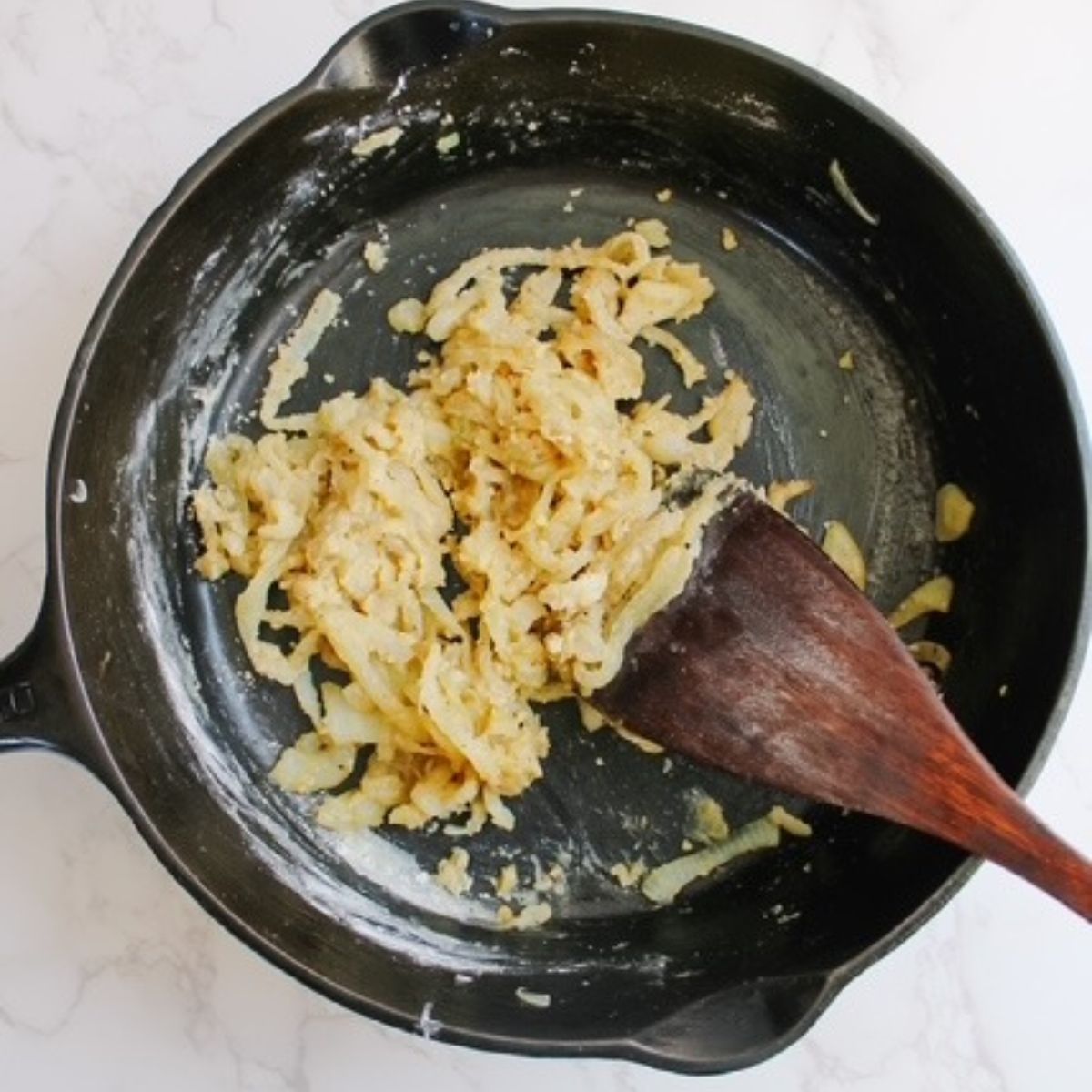 Add in the flour to the onions