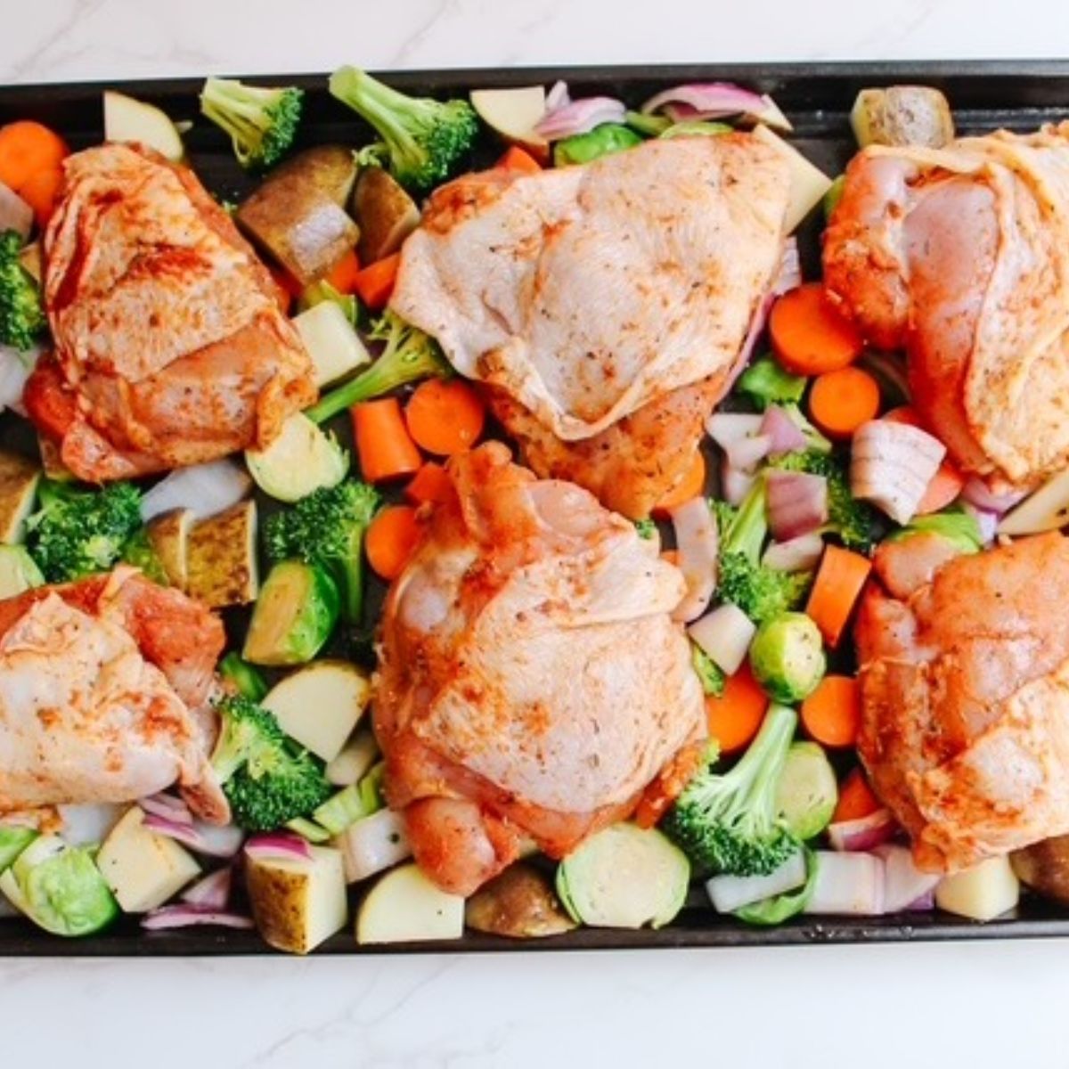 place the sheet pan in the preheated oven