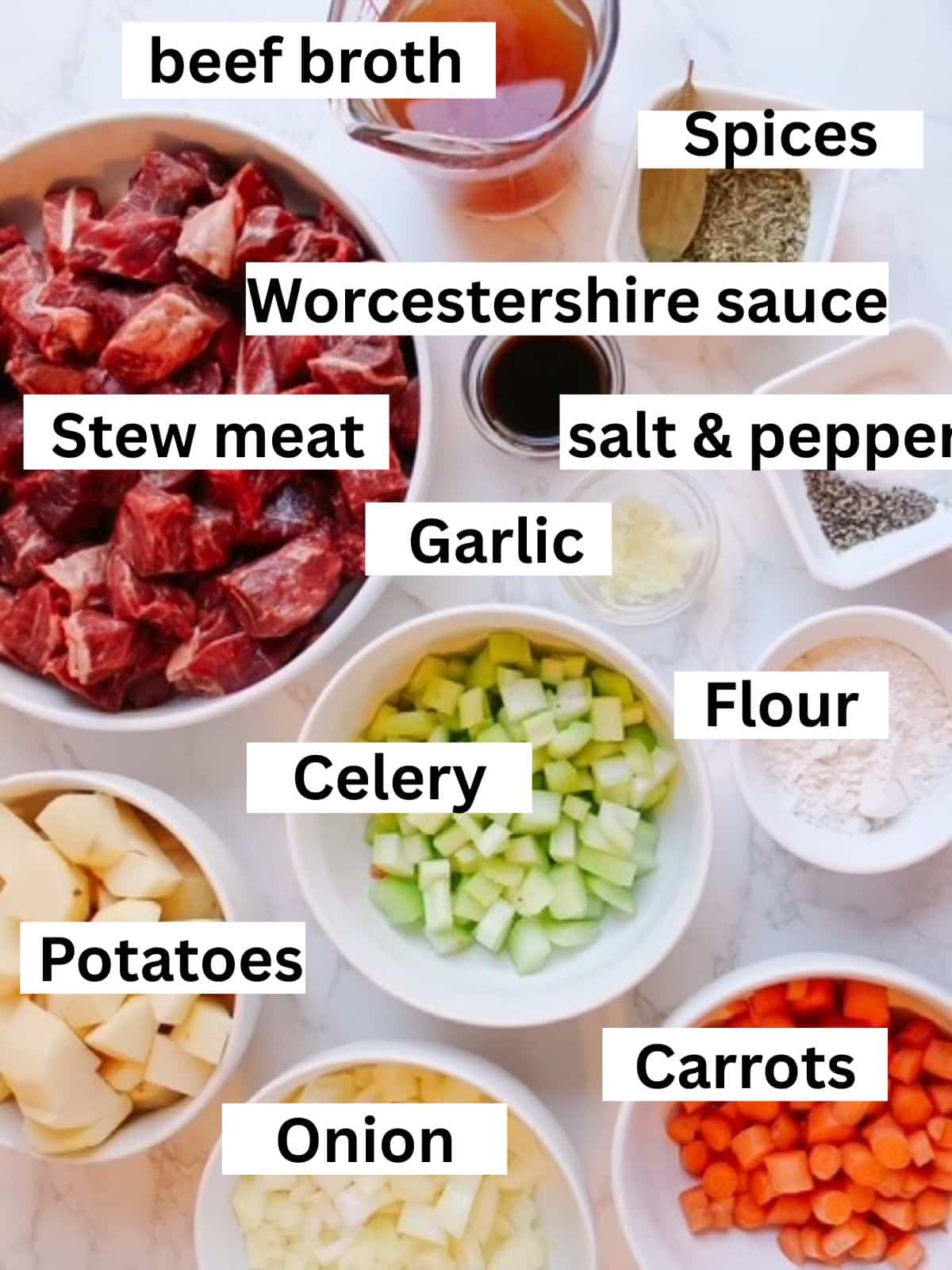 Crockpot beef stew ingredients
