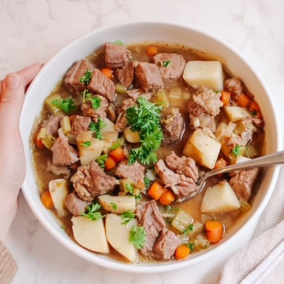 finished crockpot beef stew