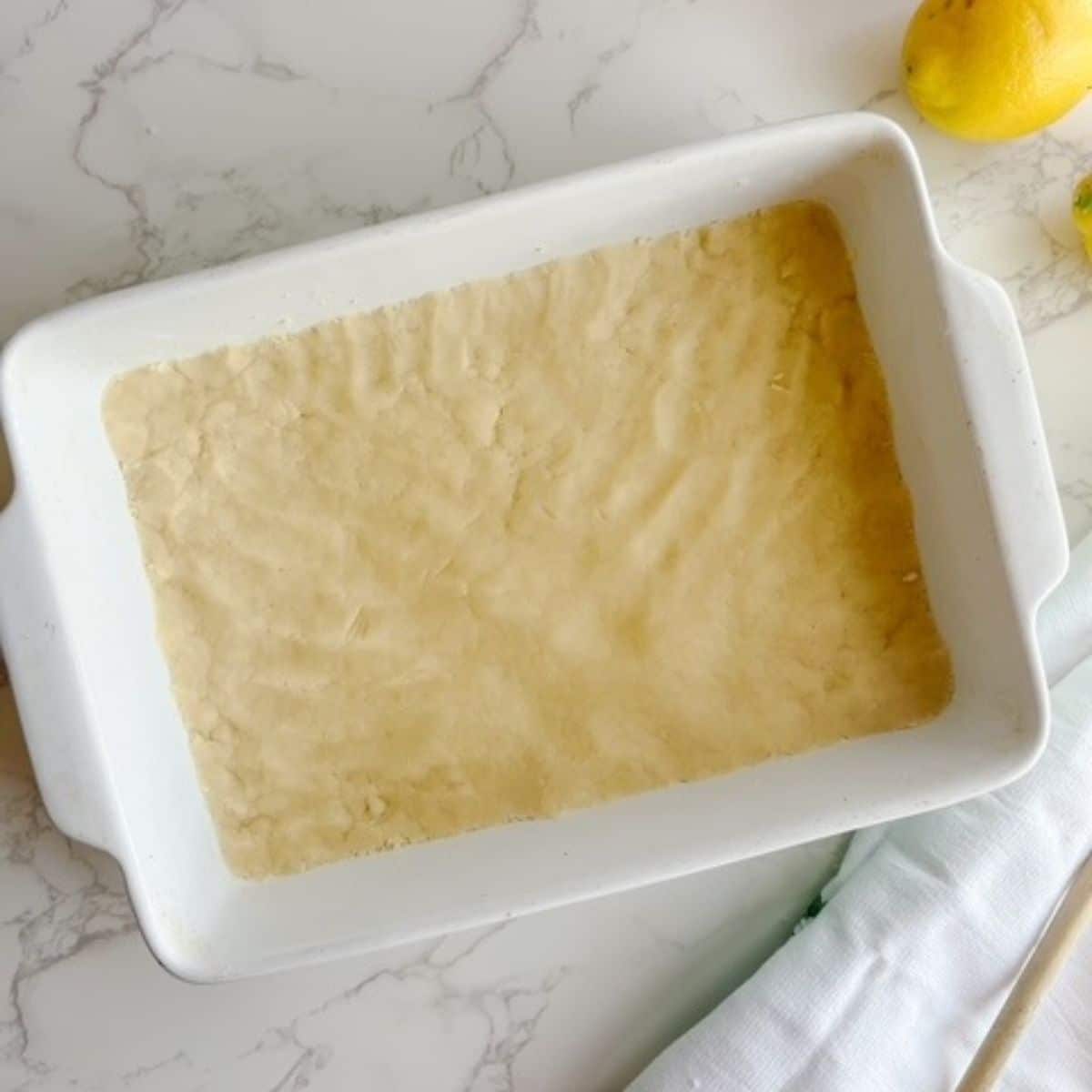 step 2 - press the crust into baking pan