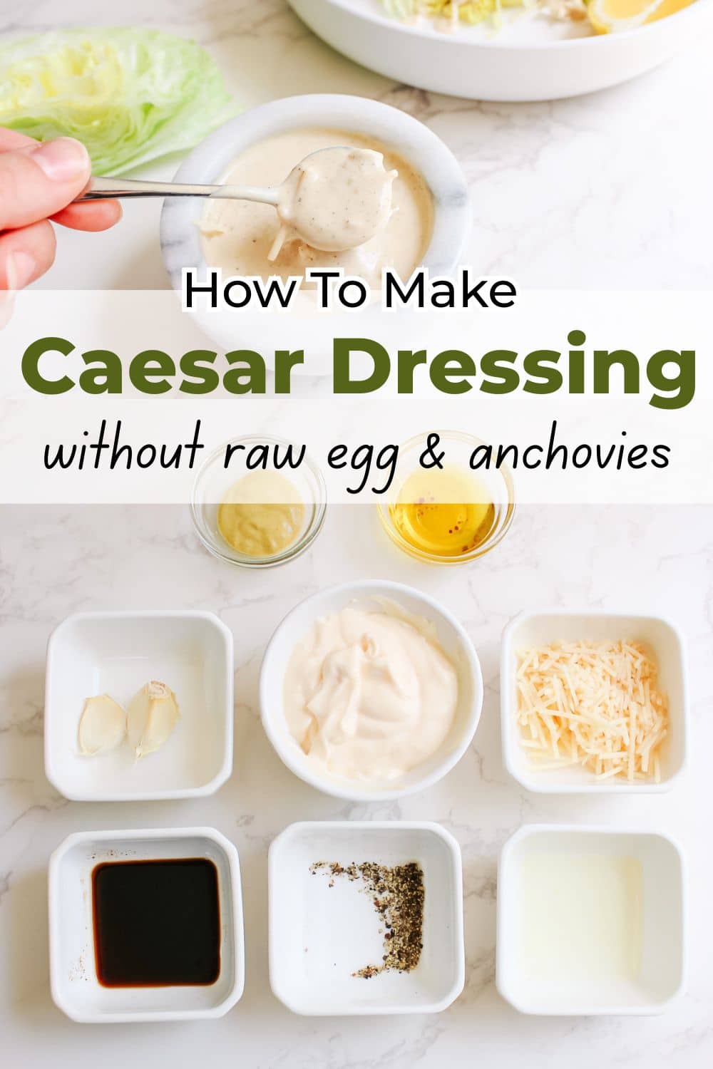 Save this caesar dressing recipe to Pinterest!