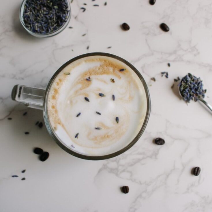 hot lavender latte