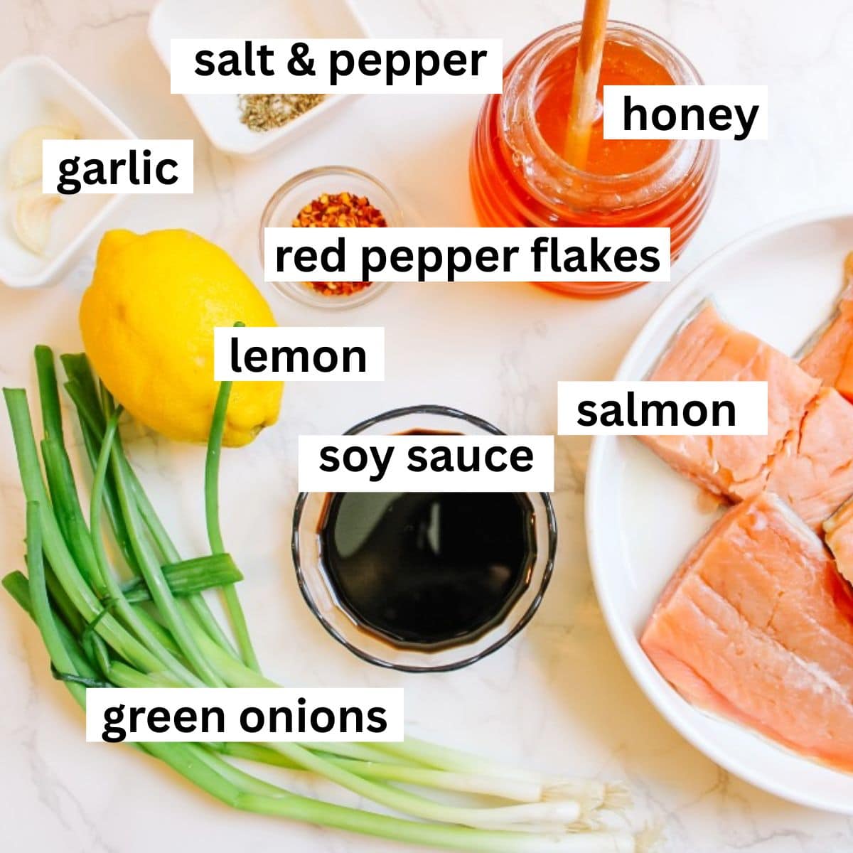ingredients needed for honey garlic salmon
