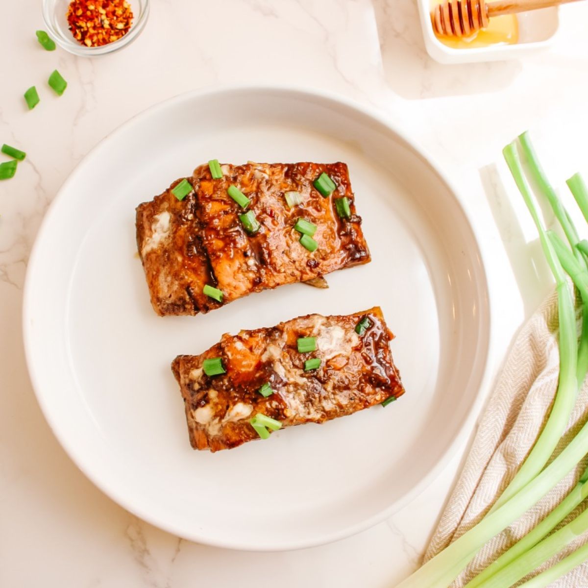 plated salmon