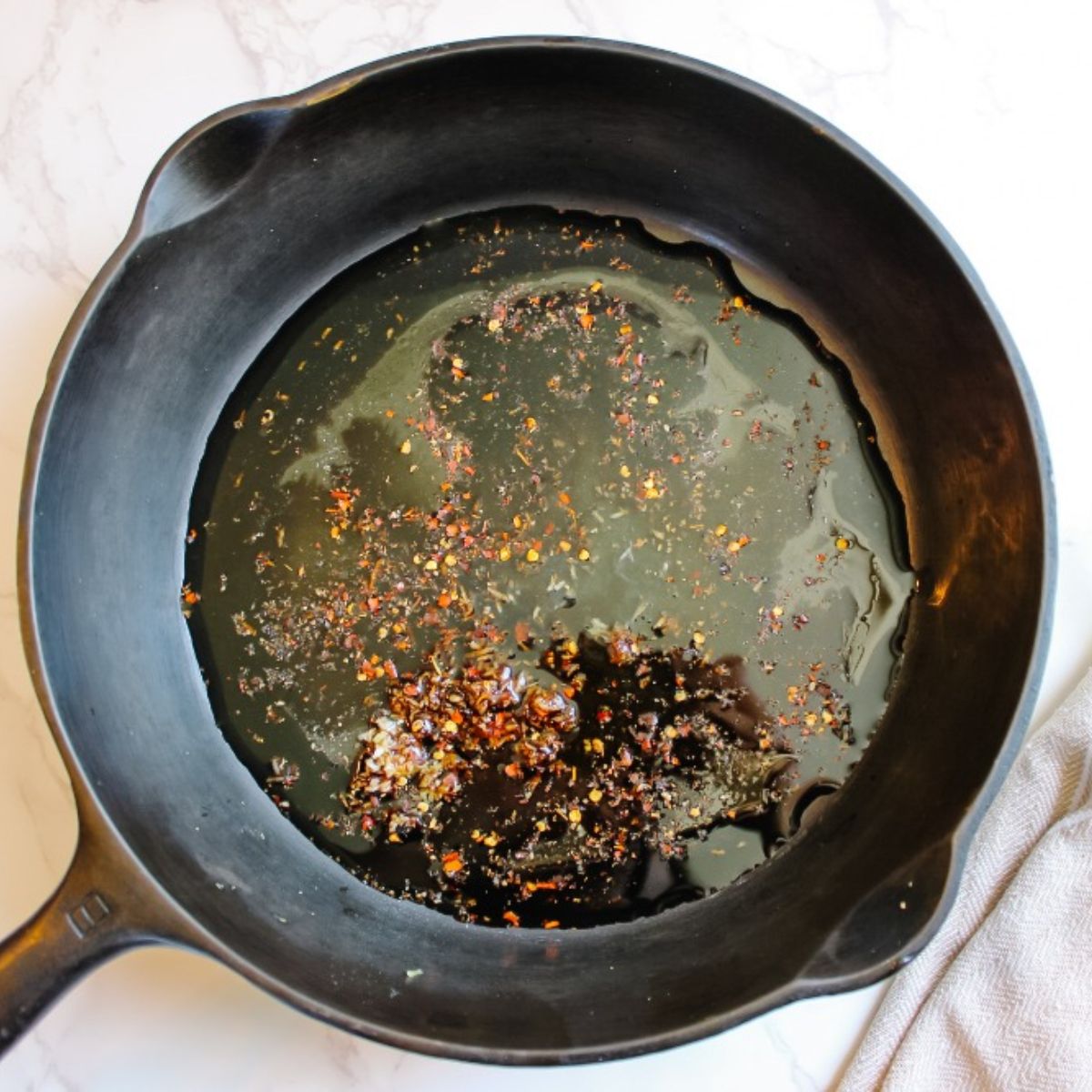 add sauce ingredients to saucepan