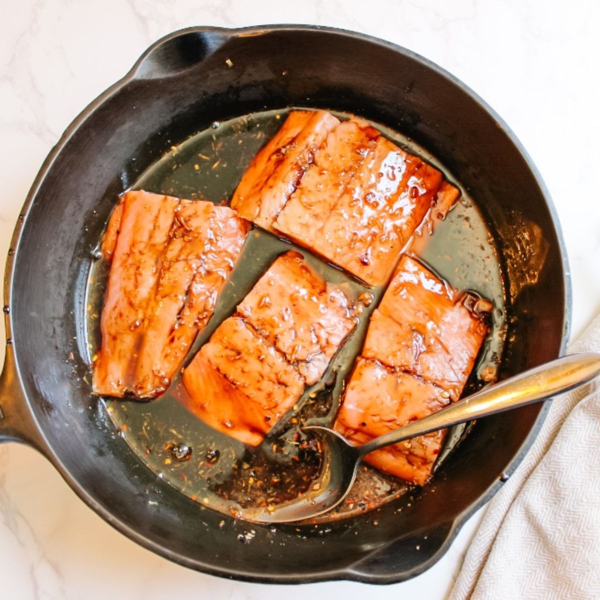 baste the salmon with the sauce