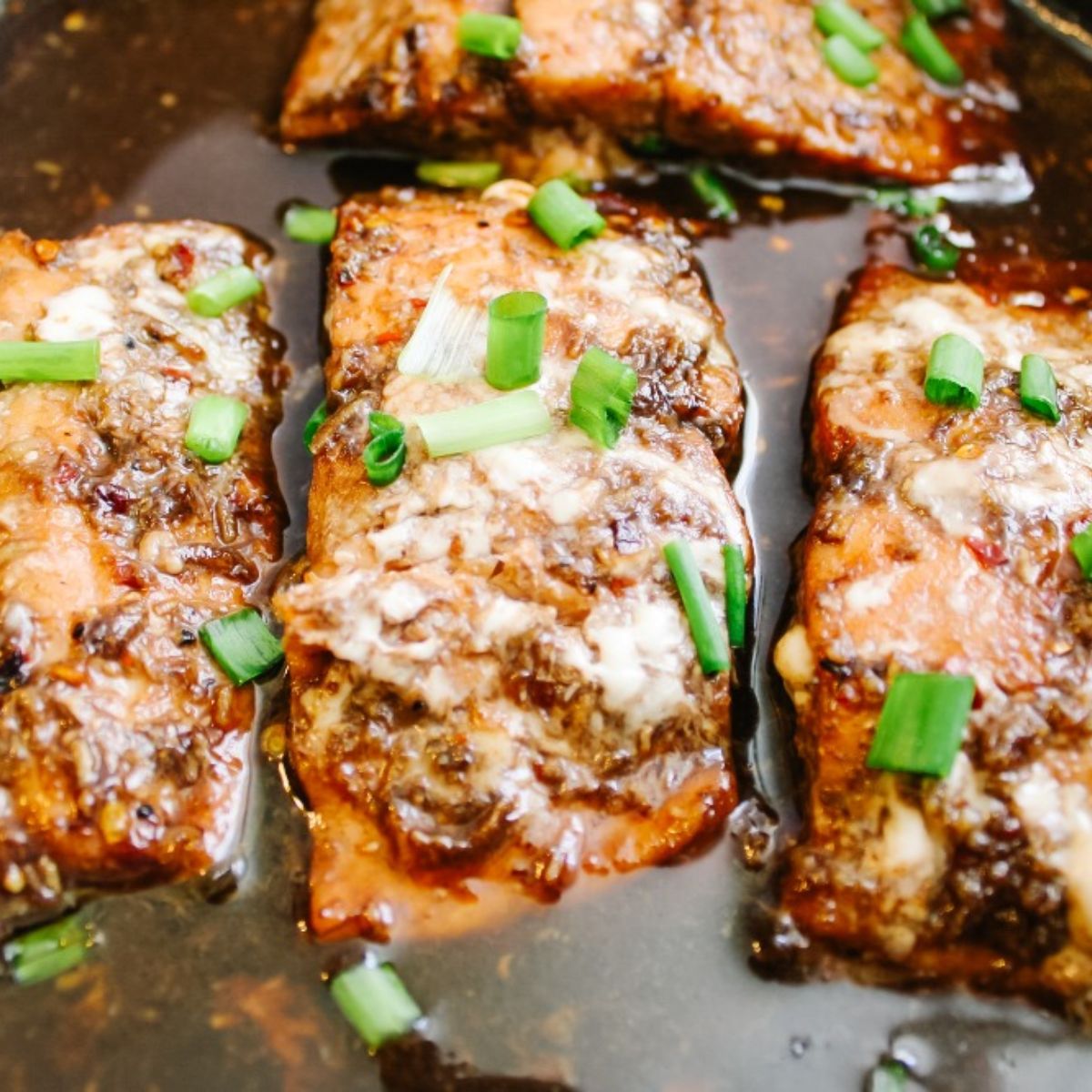 baked salmon up close