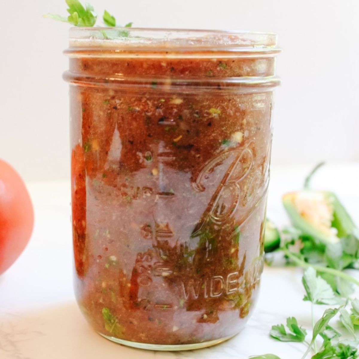 salsa in jar