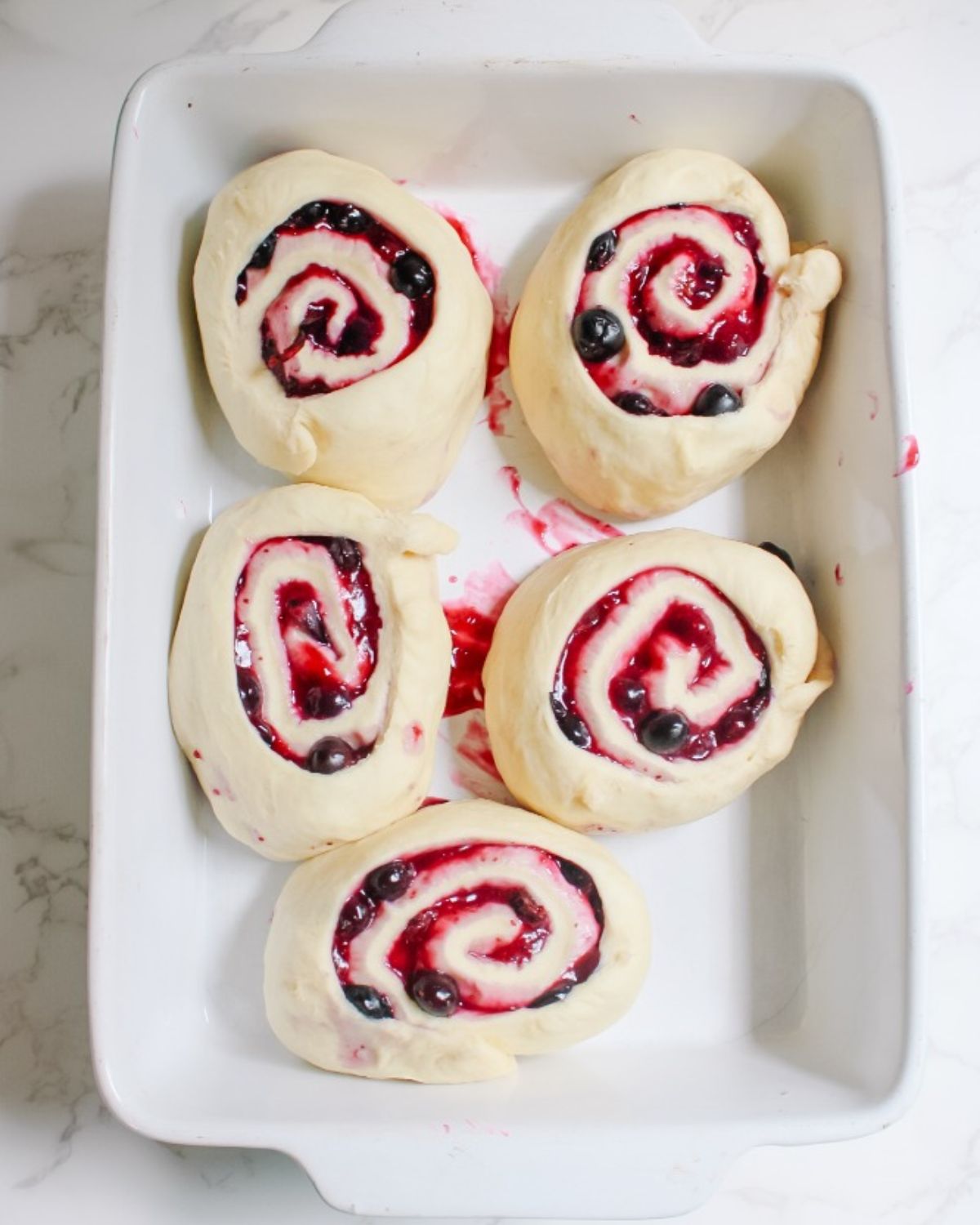 sweet rolls formed in pan