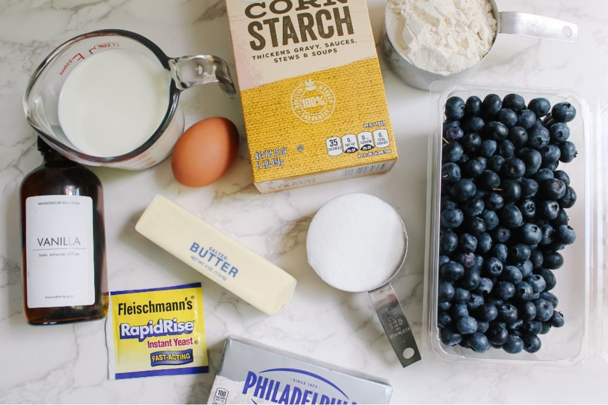 ingredients needed for blueberry sweet rolls