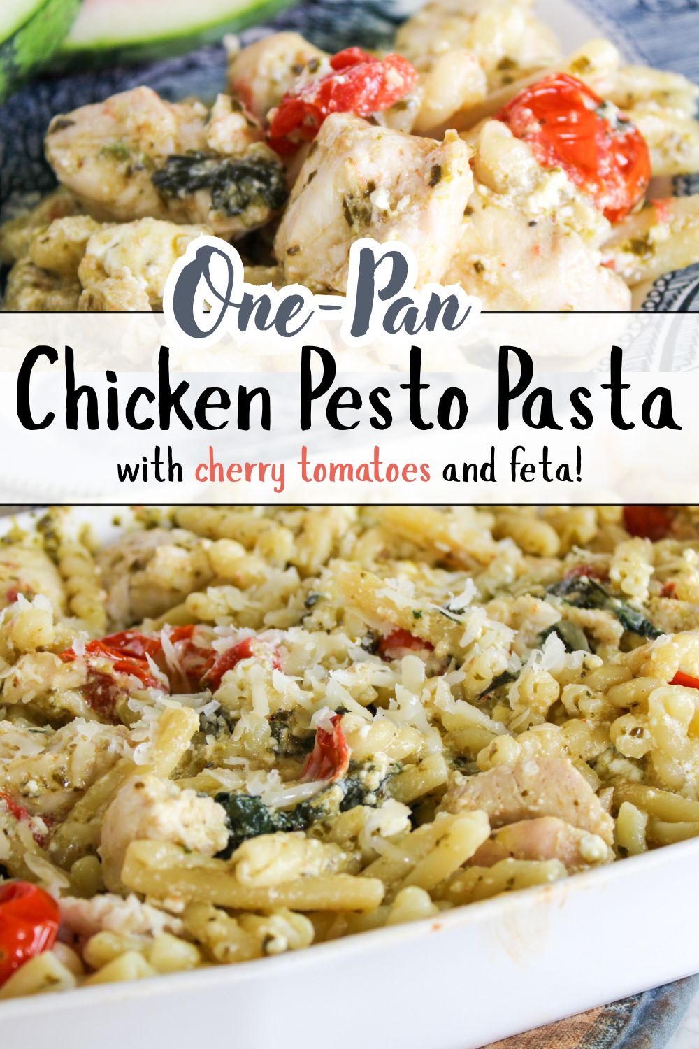 save this chicken feta pasta recipe to Pinterest!