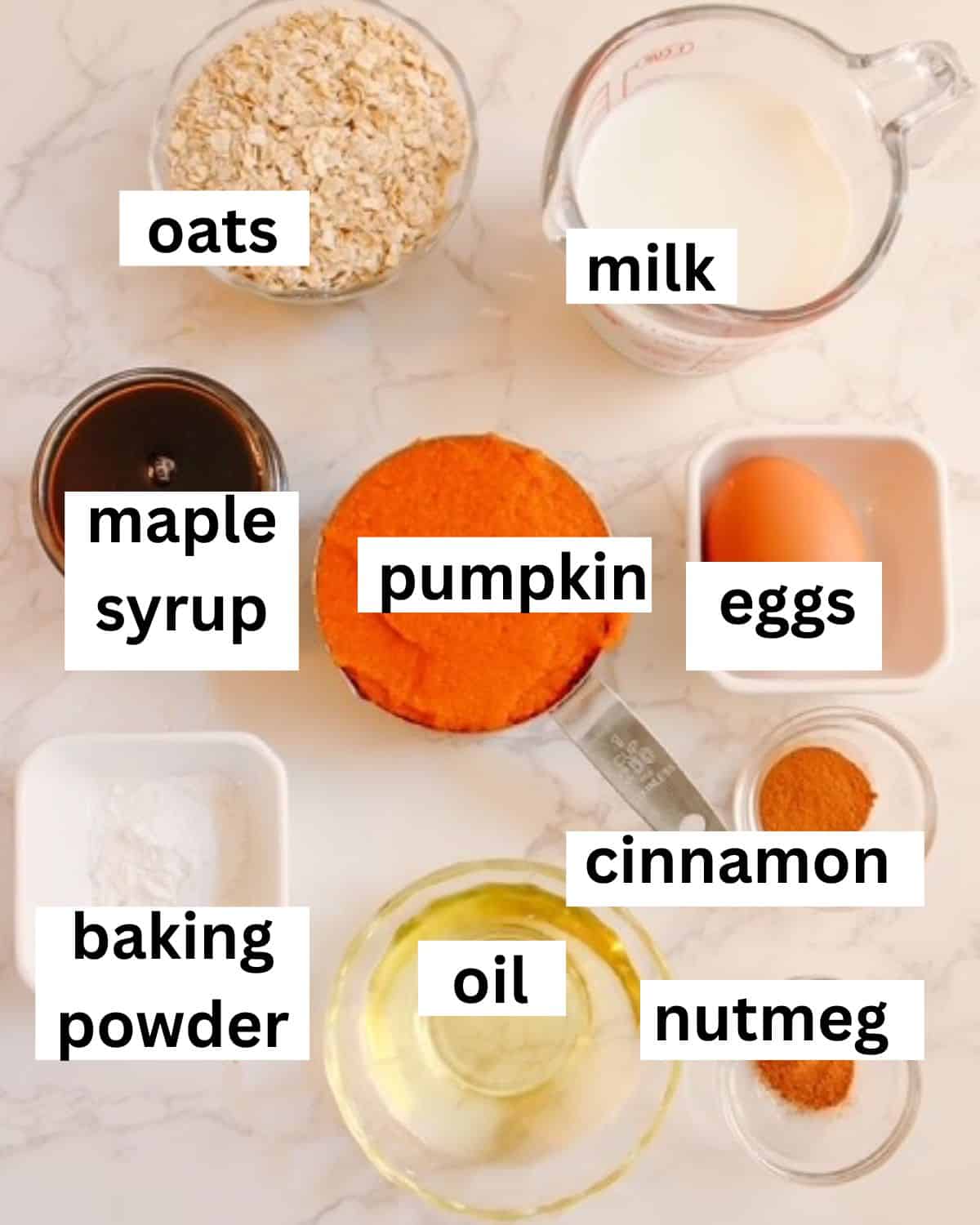 ingredients needed for oatmeal