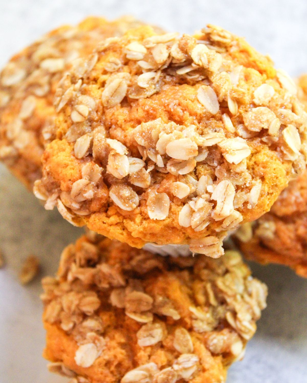 A close up of sourdough pumpkin muffins.