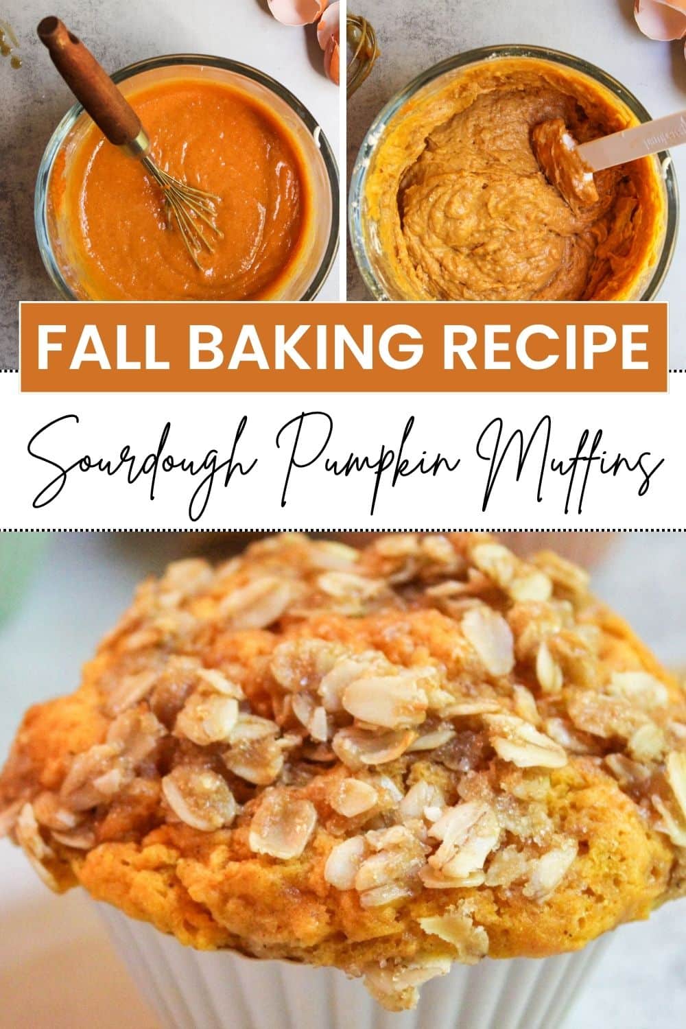 Save this sourdough pumpkin muffin recipe to Pinterest!