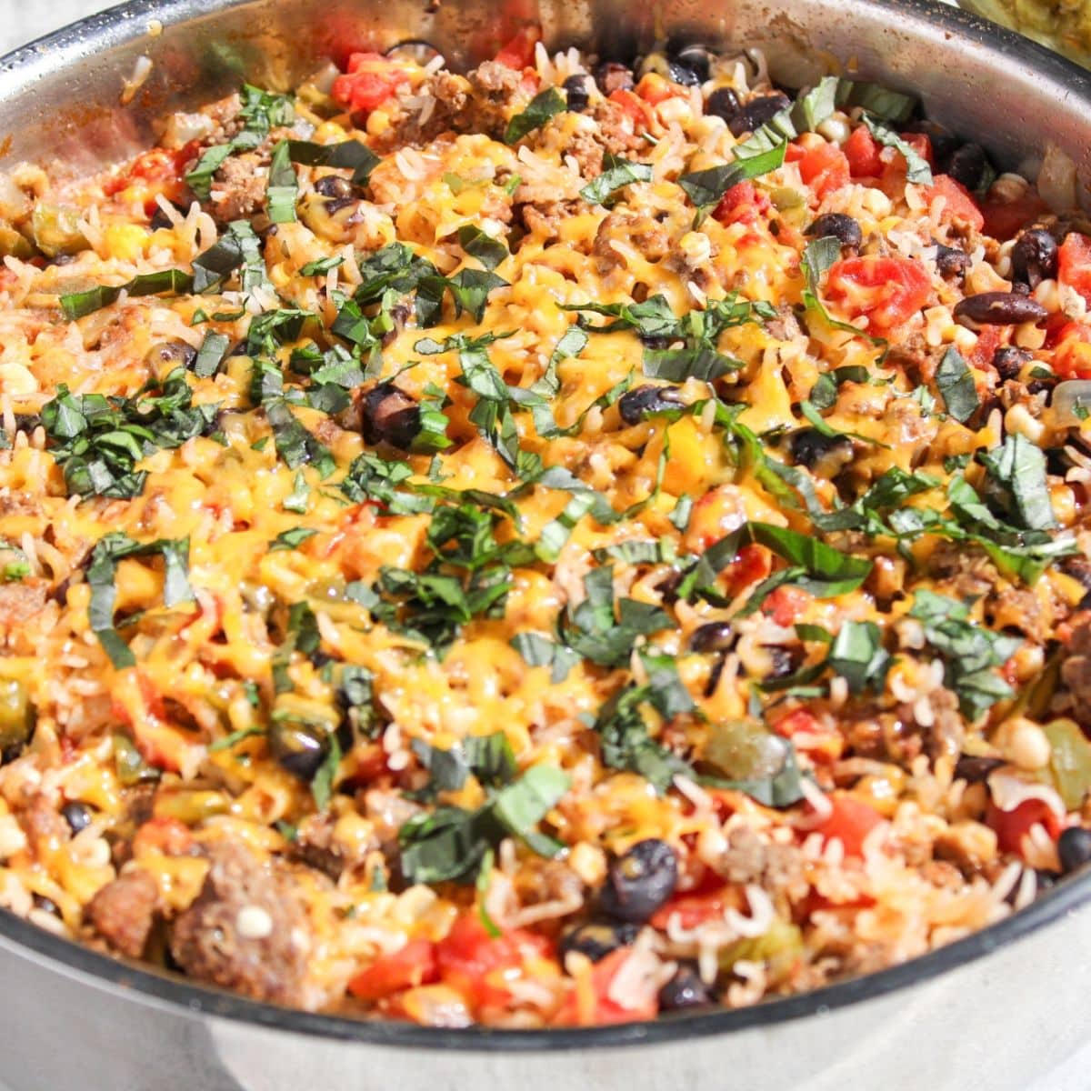 Cheesy taco skillet